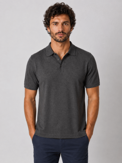 Camisa Polo Steffano Cinza Grafite