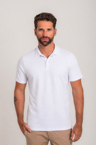 Camisa Polo Lyon Gold Branco