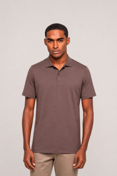 Camisa Polo Lyon Gold Café